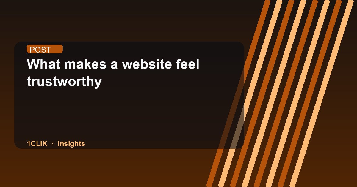 What makes a website feel trustworthy