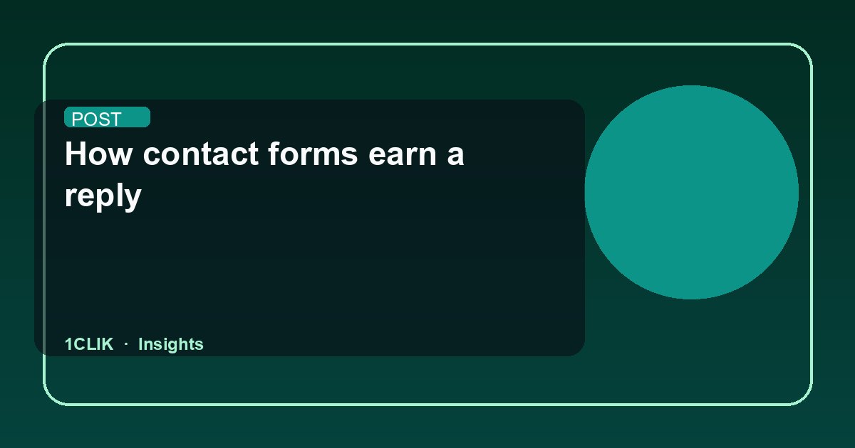How contact forms earn a reply