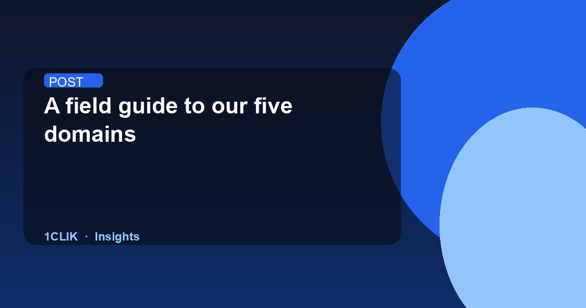 A field guide to our five domains